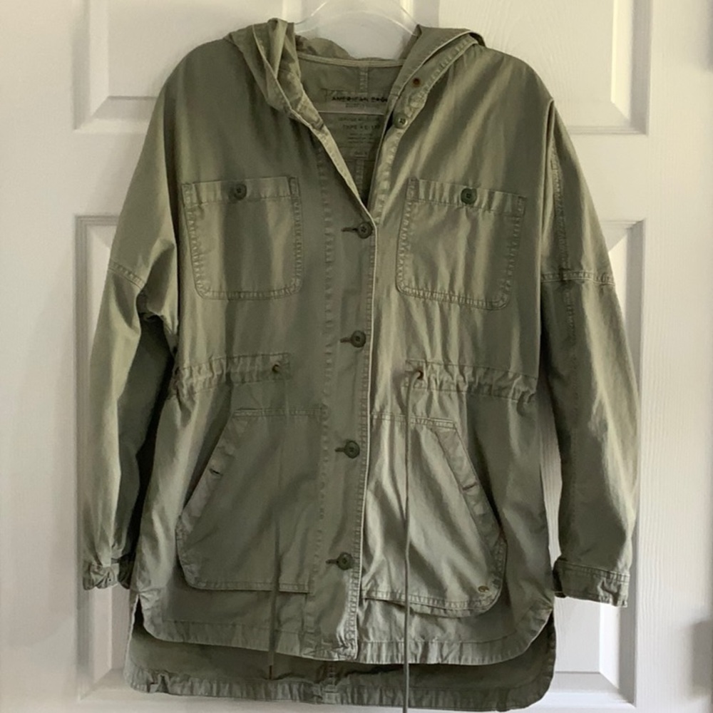 American Eagle Army Green Utility Shacket